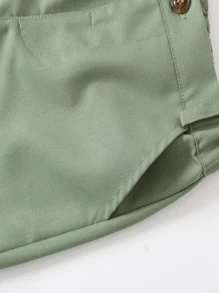 KIMOCAT 男嬰前蝴蝶結襯衫和短褲 - 綠色 - 查看 5