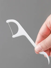 100pcs Solid Color Dental Floss - White - View 3