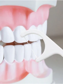 100pcs Solid Color Dental Floss - White - View 5