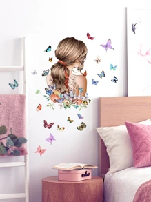 1 miếng dán tường PVC, hình sáng tạo & họa tiết bướm, miếng dán tường chống thấm nước dùng để trang trí tường nhà, miếng dán, miếng dán tường, miếng dán vinyl dùng để trang trí nhà cửa, vật dụng trang trí mùa xuân làm mới ngôi nhà của bạn, miếng dán trang trí Rama làm quà tặng sinh nhật tốt nghiệp - Nhiều màu - Xem 5