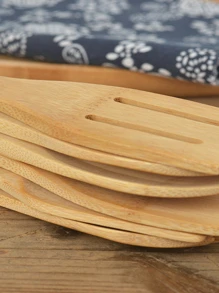 6pcs Wooden Utensils, Wooden Spoons For Cooking Bamboo Utensil Set, Apartment Essentials Wood Spatula Spoon Nonstick Kitchen Utensil Set, Premium Quality Housewarming Gifts Wooden Utensils For Everyday Use, Kitchen, Christmas Gift