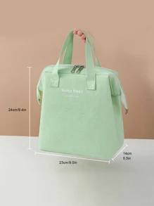 Túi đựng đồ ăn trưa di động 1 cái - màu xanh lá - Xem 8