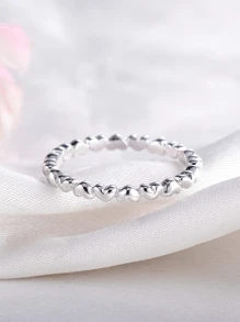 1入組纏繞式戒指秋天首飾類戒指禮品 - 銀色 - 查看 1