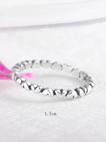 1入組纏繞式戒指秋天首飾類戒指禮品 - 銀色 - 查看 5