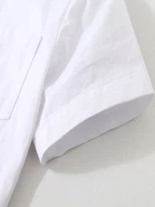 KIMOCAT 男嬰前蝴蝶結襯衫和短褲 - 綠色 - 查看 3