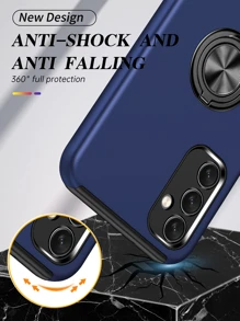 父亲节手机壳带指环支架，国际版，非国内版 - 藍色 - 查看 6