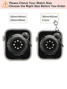 超薄优雅舒适替换表带，兼容 Apple Watch 49 毫米 38 毫米 40 毫米 45 毫米 44 毫米 42 毫米 41 毫米，兼容 Apple Watch SE 和 Ultra 系列 S10/9/8/7/6/5/4/3/2/1，男女皆宜 - 黑色 - 查看 4