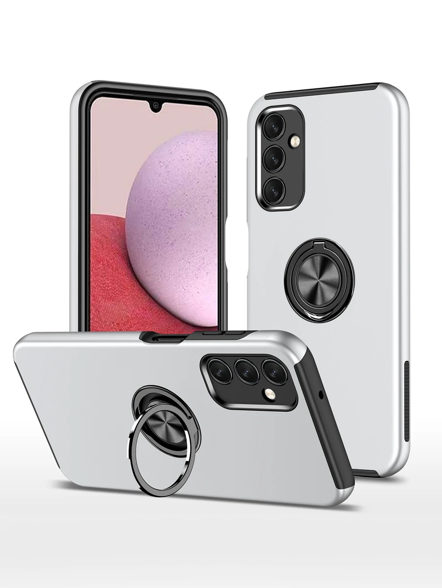 Phone Case With Ring Holder,International Version, Not The Domestic Version - Silver - View 1
