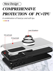 Phone Case With Ring Holder,International Version, Not The Domestic Version - Silver - View 5