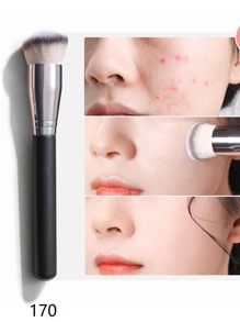 Cọ đánh nền, Cọ trang điểm Cọ che khuyết điểm Cọ tạo khối mỹ phẩm dành cho ứng dụng làm đẹp - màu đen - Xem 2