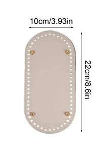 1 cái PU thủ công may thủ công - Màu be - Xem 2
