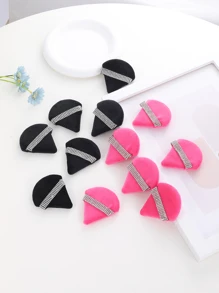 Có thể tái sử dụng Đệm khí Puff , 12 cái Tam giác Thiết kế Đồ trang trí Rhinestone Bọt biển trang điểm Bột Puff Nước Tẩy trang Tấm lót Đối với Trang điểm - Nhiều màu - Xem 5