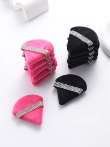 Có thể tái sử dụng Đệm khí Puff , 12 cái Tam giác Thiết kế Đồ trang trí Rhinestone Bọt biển trang điểm Bột Puff Nước Tẩy trang Tấm lót Đối với Trang điểm - Nhiều màu - Xem 2