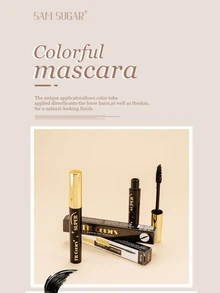 豐盈睫毛膏,1入組捲曲加長自然豐盈防污睫毛膏奶油睫毛彩妝化妝品 - 黑色 - 查看 7