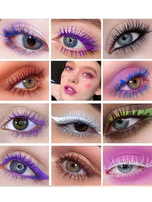 豐盈睫毛膏,1入組捲曲加長自然豐盈防污睫毛膏奶油睫毛彩妝化妝品 - 黑色 - 查看 9