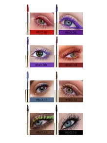 豐盈睫毛膏,1入組捲曲加長自然豐盈防污睫毛膏奶油睫毛彩妝化妝品 - 黑色 - 查看 5