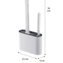 1 bộ bàn chải và giá đỡ nhà vệ sinh - Màu Xám nhạt - Xem 7