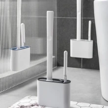 1 bộ bàn chải và giá đỡ nhà vệ sinh - Màu Xám nhạt - Xem 5