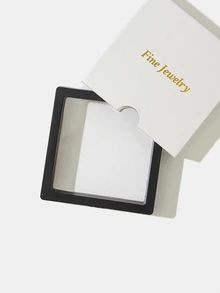 1入組時尚S925銀方晶鋯石戒指合適適用於女士日常穿著 - 金黃色 - 查看 9