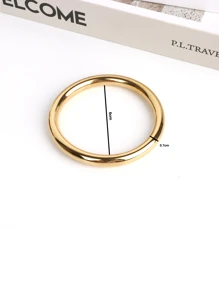 1入組時尚不銹鋼鏤空圓形手環適合女士,首飾配件
