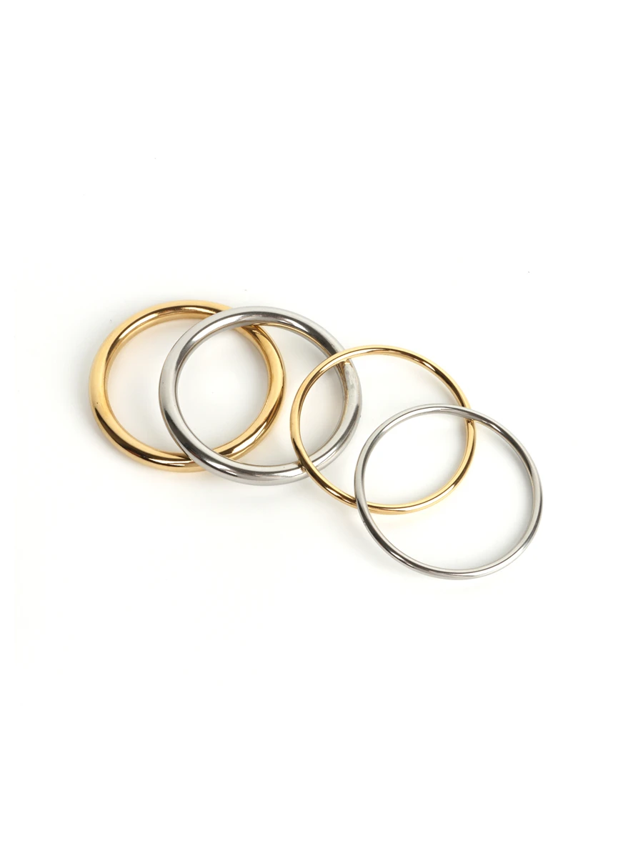 1入組時尚不銹鋼鏤空圓形手環適合女士,首飾配件