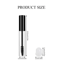 支裝帶刷子睫毛膏空管、睫毛膏瓶、帶橡膠插入物可填充睫毛膏管、睫毛生長油管、用於蓖麻油睫毛膏塑料睫毛膏空管 - 黑色 - 查看 2