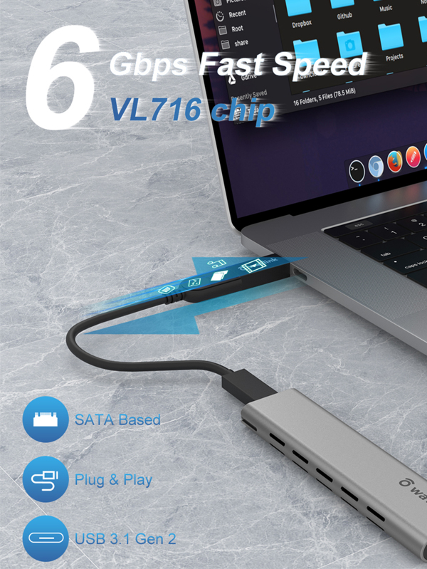 محفظة SSD M.2 SATA NGFF ، محفظة من الألومنيوم ل- M.2 بسرعة 6 جيجا بت في الثانية مع دعم USB-C و USB 3.1 الجيل الثاني من النوع B وB + M لحجم 2230/2242/2260/2280 (حتى 2 تيرا بايت) مع محول من النوع C إلى USB A. محول أسطوانة حالة صلبة خارجية للنوع C SSD بدعم UASP (قائمة على SATA)