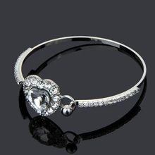 Vòng Tay Hình Trái Tim - Bạc - Xem 3