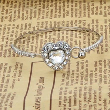 Vòng Tay Hình Trái Tim - Bạc - Xem 4