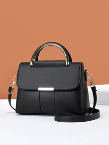 新款時尚女士肩袋，可當手提包或斜背包，母親節禮物，媽媽禮物，媽媽的必備品，外出媽媽包 - 黑色 - 查看 1