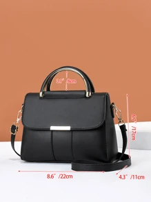 新款時尚女士肩袋，可當手提包或斜背包，母親節禮物，媽媽禮物，媽媽的必備品，外出媽媽包 - 黑色 - 查看 5