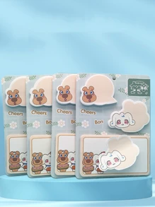 3 CÁI , Hoạt hình Ghi chú dính , Sinh viên Sổ tay , Creative Quảng cáo Văn phòng Màu sắc Ghi chú dính - Nhiều màu - Xem 5