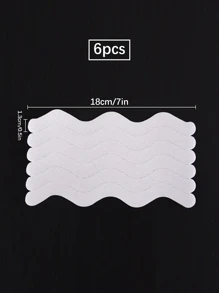 6 Cái/bộ Phòng Tắm Hình Chữ S Miếng Dán Chống Trơn Trượt, Sóng An Toàn Gia Đình Miếng Dán Trong Suốt PEVA Bồn Cầu Thang Dải Chống Trơn Trượt Cho Phòng Tắm - trắng - Xem 8