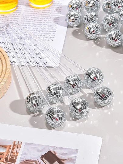 1pc Hollow Out Ball Decor Mixing Stick