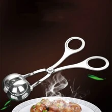 1pc Stainless Steel Meatball Mold And Tongs Set - Silver - View 2