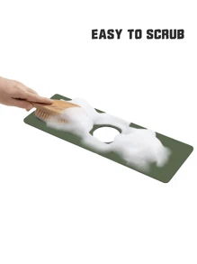 1入組素色龍頭吸水墊,黑暗的綠色矽藻土龍頭排水地墊適用於廚房 - 墨綠色 - 查看 6