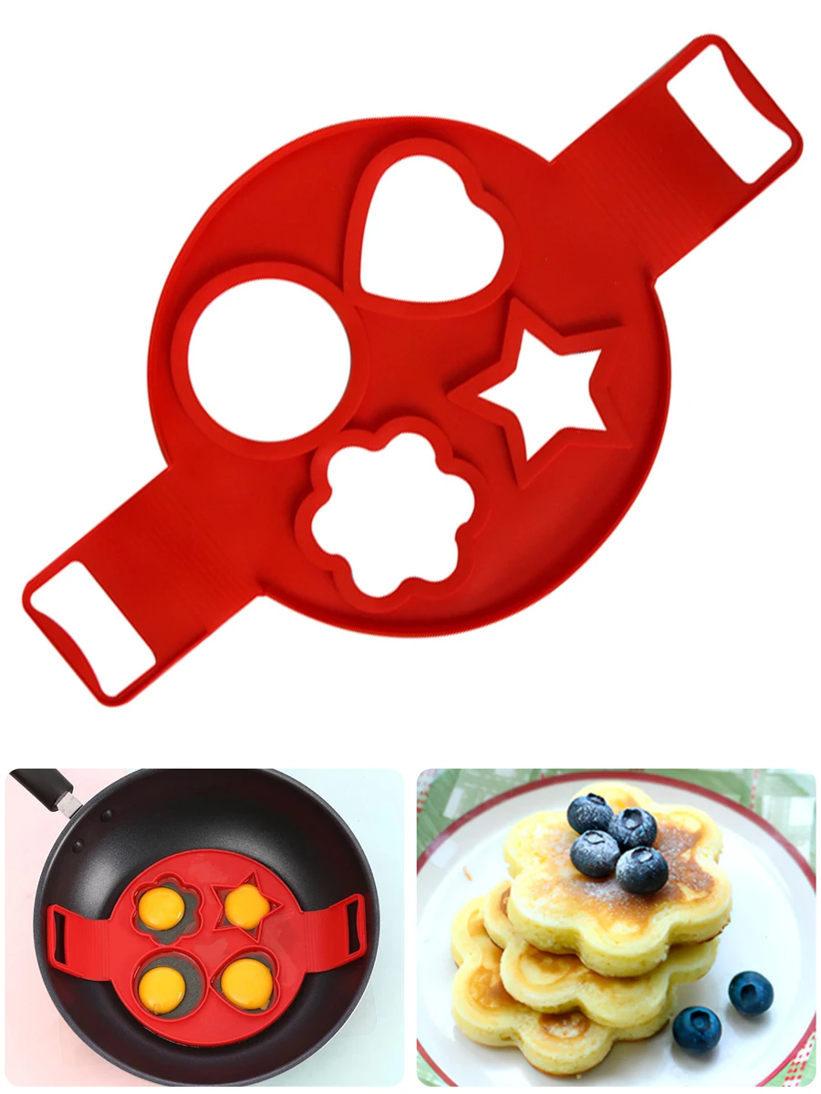 1pc Geometric Shaped Silicone Egg Ring