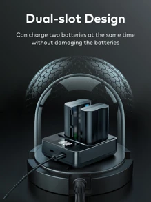 Llano 雙 USB 充電器，適用於Nikon EN-EL15 電池，相容於 D750/D7100/D7000/D610/D810，搭配 Micro 電纜的 LED 顯示器 - Type C - 查看 2