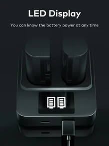 Llano 雙 USB 充電器，適用於Nikon EN-EL15 電池，相容於 D750/D7100/D7000/D610/D810，搭配 Micro 電纜的 LED 顯示器 - Type C - 查看 5