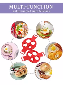 1pc Geometric Shaped Silicone Egg Ring