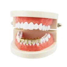 為您牙齒鍍層烤架嘻哈牙齒蓋住底部牙齒 - 金黃色 - 查看 2