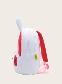 1pc Cartoon Boxing Rabbit Kids Backpack, Suitable For 2-4 Years Old Boys & Girls, Kindergarten - White - View 8