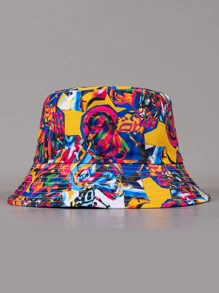 男式圖案可反折漁夫帽波西米亞風格 - 彩色 - 查看 6