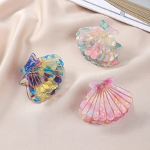 隨機顏色貝殼設計髮卡波霍風 - 彩色 - 查看 1