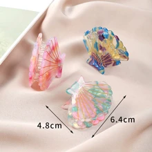 隨機顏色貝殼設計髮卡波霍風 - 彩色 - 查看 5