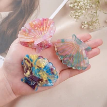 隨機顏色貝殼設計髮卡波霍風 - 彩色 - 查看 3