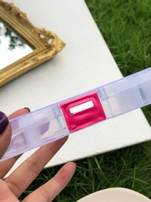 1pc Simple Style And Convenient Clear Multiple Grids Jewelry Storage & Display Box - Clear - View 4