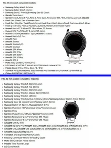 5入組彈性錶帶適用於 18 毫米/20 毫米/22 毫米寬度手錶 - 彩色 - 查看 4