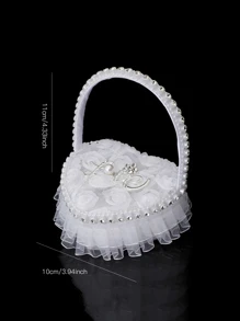 1pc Lace Decor Ring Box