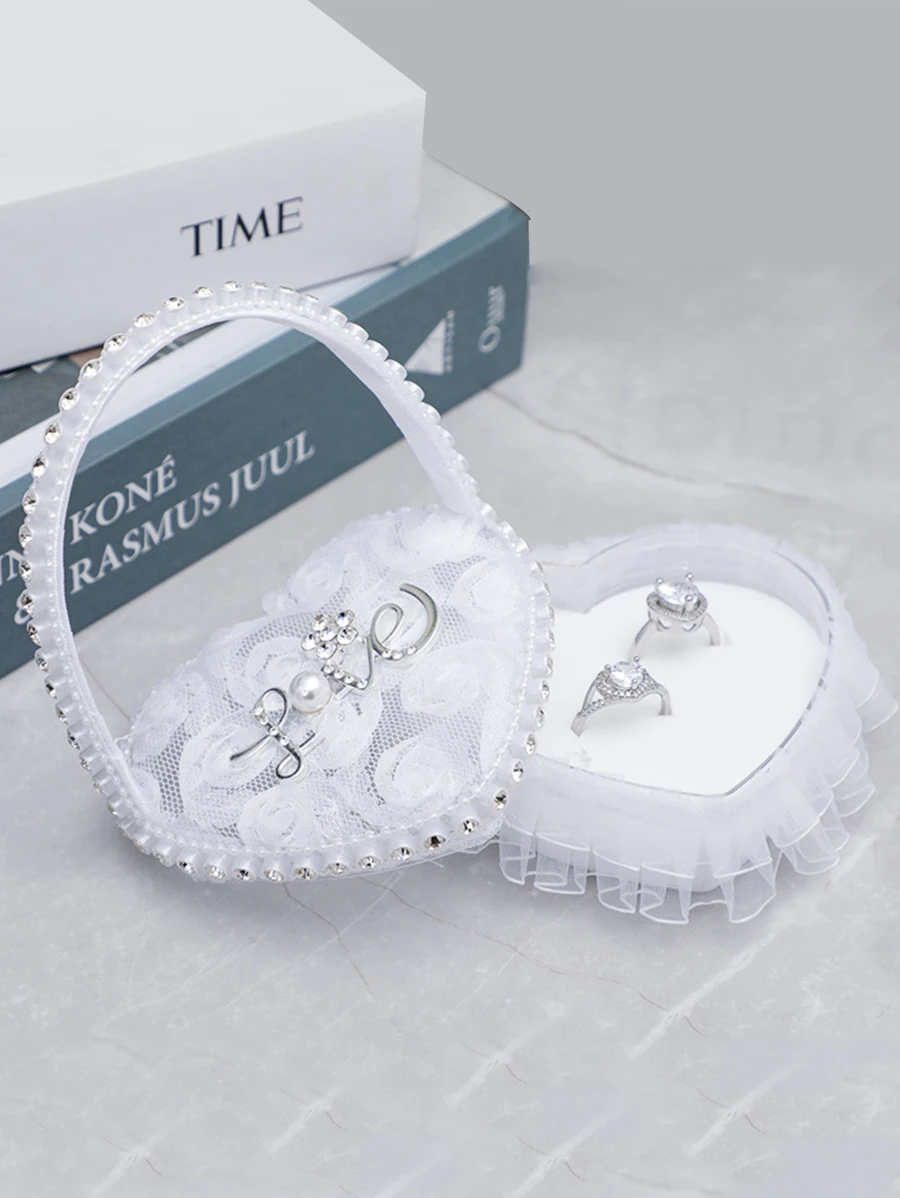 1pc Lace Decor Ring Box